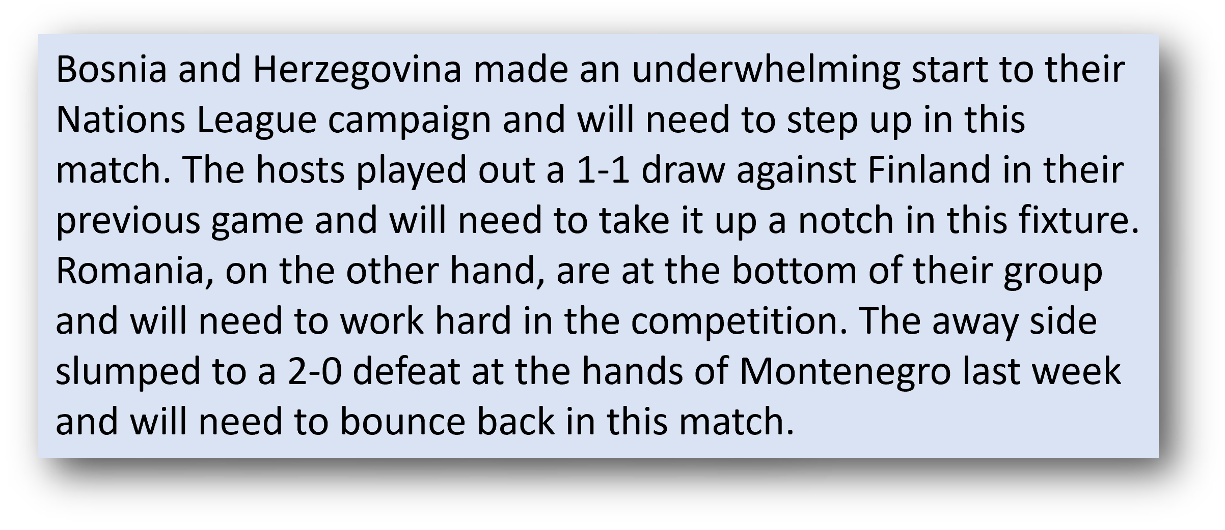 Bosnia vs Romania Preview