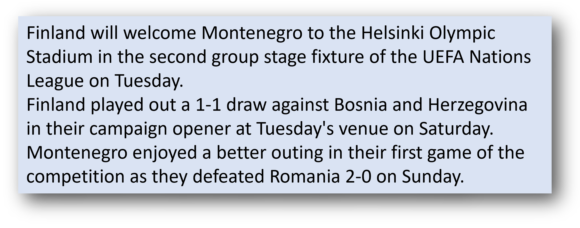 Finland vs Montenegro Preview