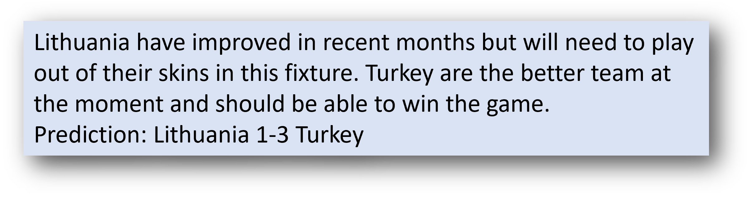Lithuania vs Turkey Prediction