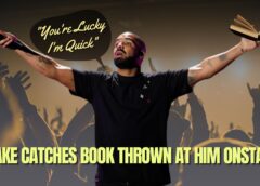 Drake Responds with Humor after He Catches Book Thrown at Him Onstage