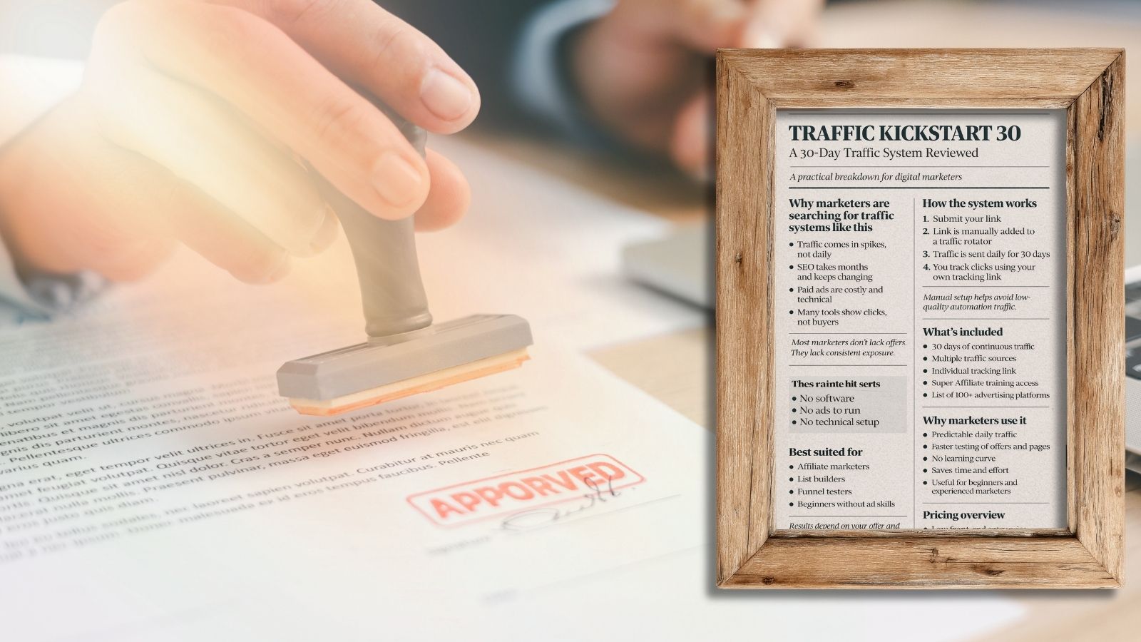 Traffic Kickstart 30 legit or scam