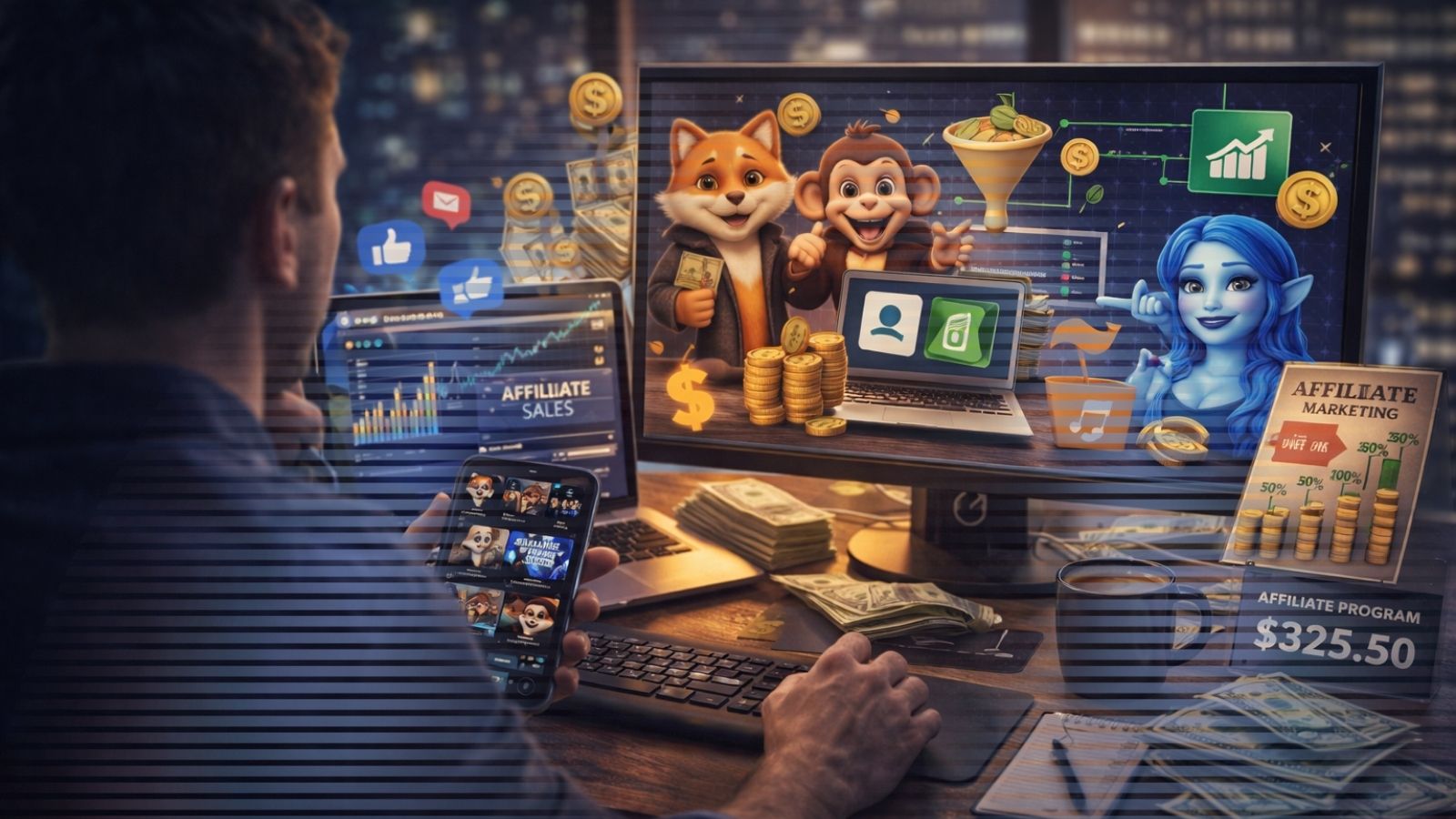 AI character video generator creating talking animal video for TikTok