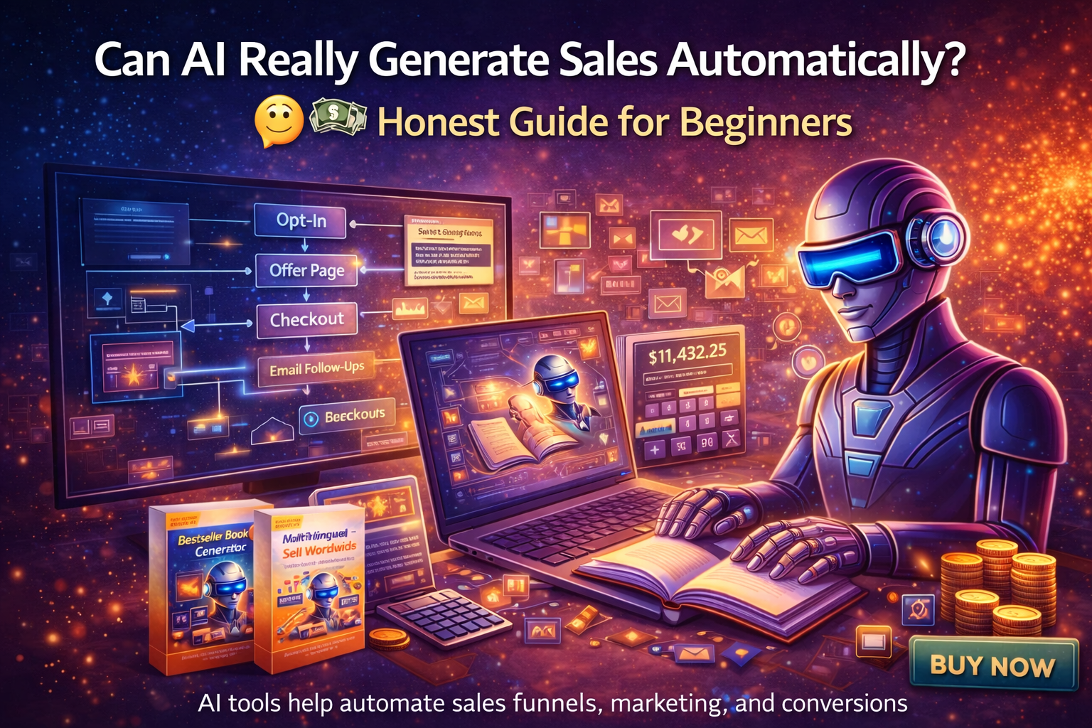can AI generate sales automatically using funnels and automation tools