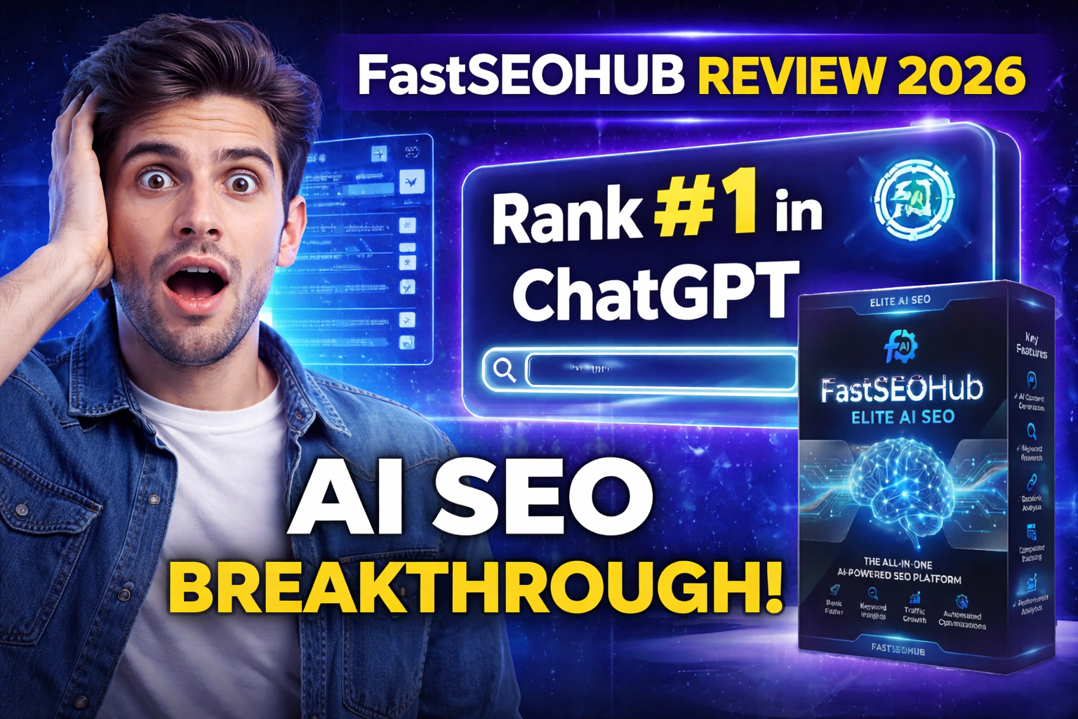 FastSEOHUB review showing AI SEO tool for ranking in ChatGPT and AI search
