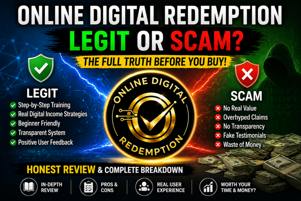 online digital redemption legit or scam review showing full truth and system breakdown