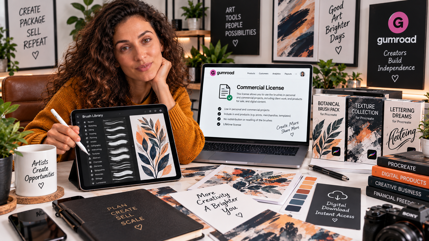 Procreate brush commercial license