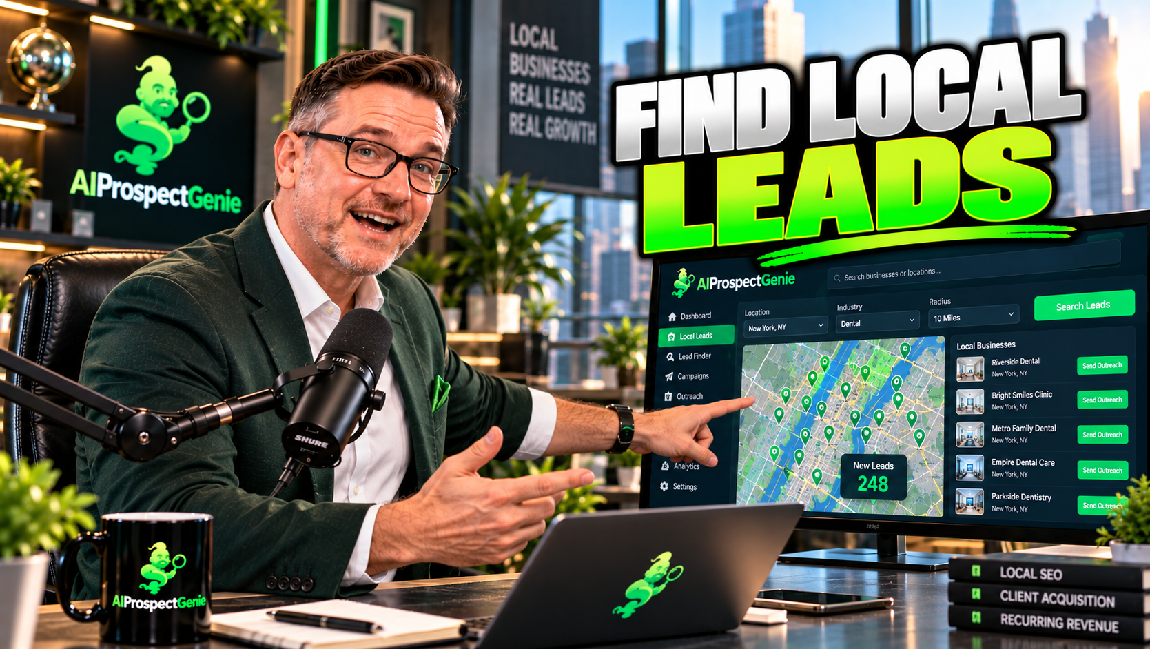 how to find local business leads for AI services